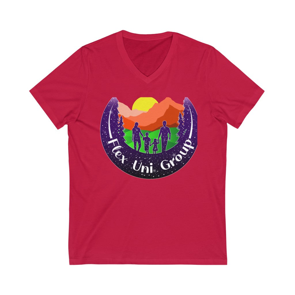 Unisex Jersey Short Sleeve V-Neck Tee