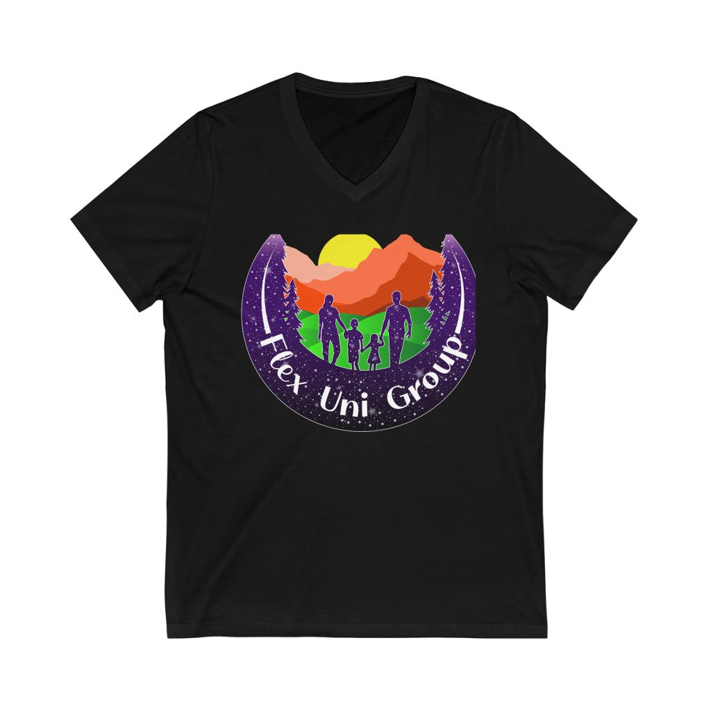 Unisex Jersey Short Sleeve V-Neck Tee