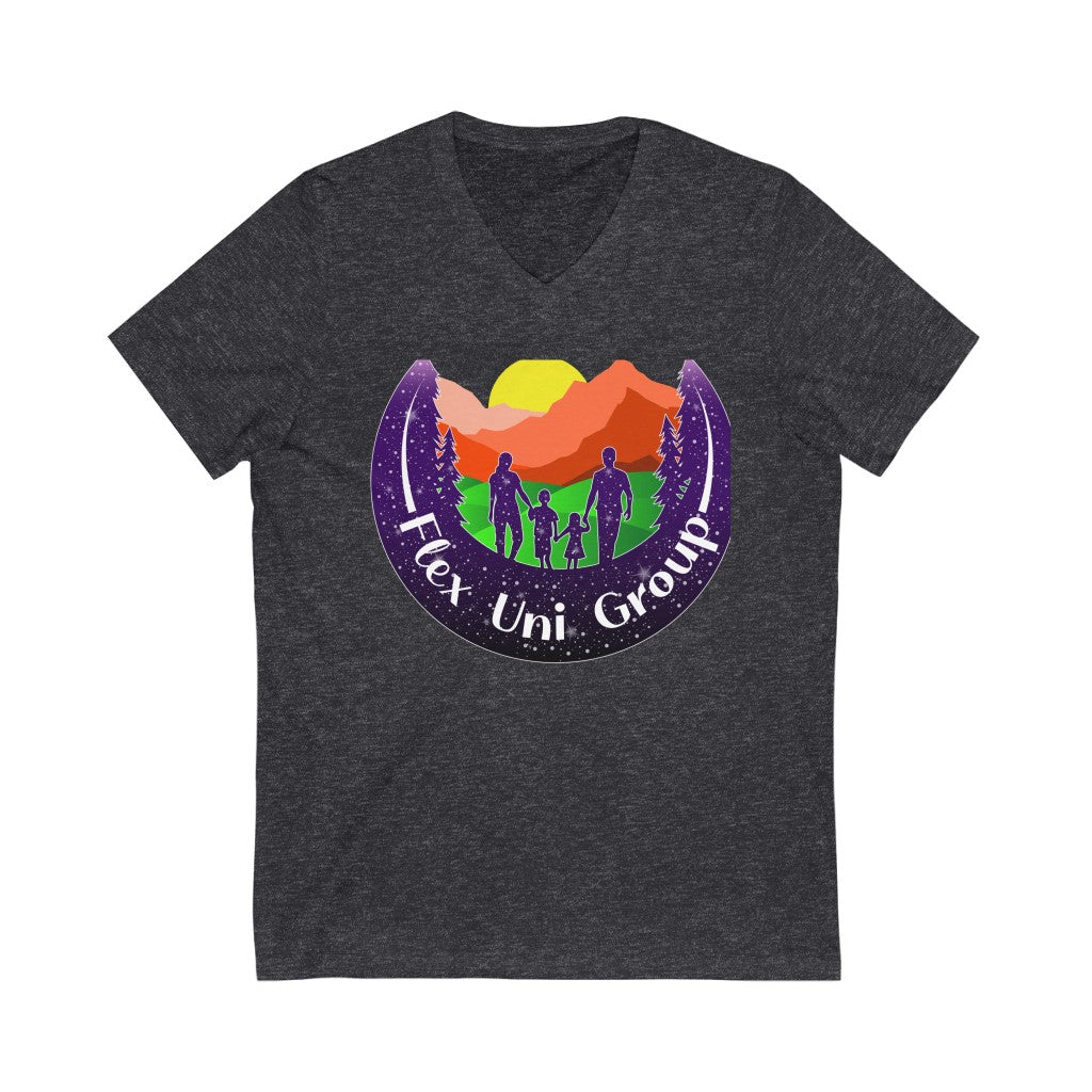 Unisex Jersey Short Sleeve V-Neck Tee