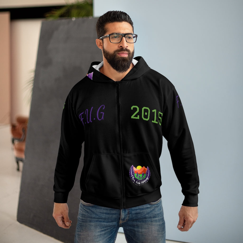AOP Unisex Zip Hoodie