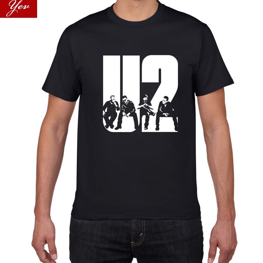 103 2018 new U2 design summer short sleeve Men T Shirt Casual Cotton Tee fashion Shirt Men Slim Fit T-Shirt Men O-Neck Tees tops