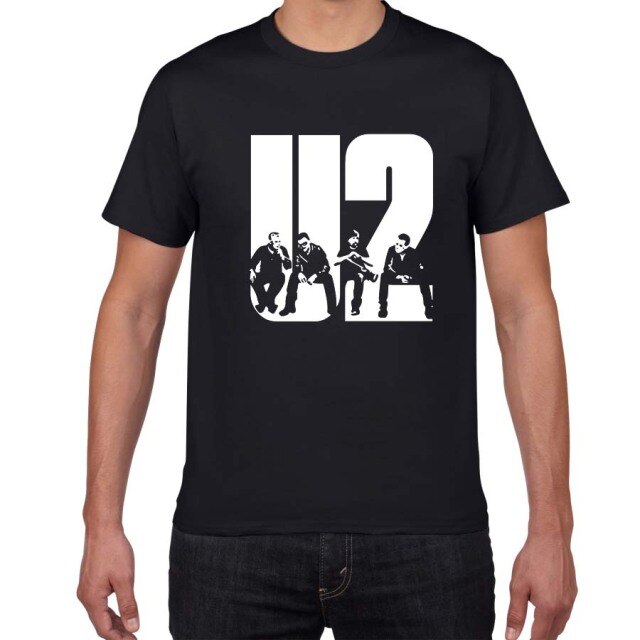 103 2018 new U2 design summer short sleeve Men T Shirt Casual Cotton Tee fashion Shirt Men Slim Fit T-Shirt Men O-Neck Tees tops