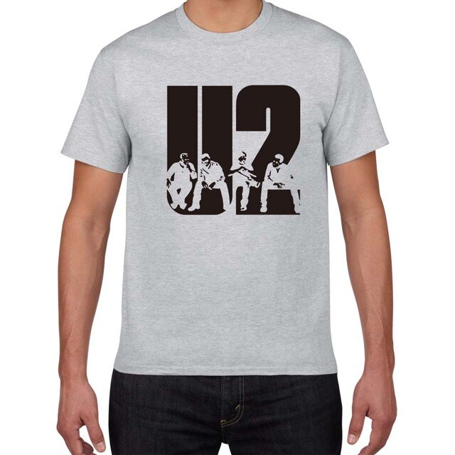 103 2018 new U2 design summer short sleeve Men T Shirt Casual Cotton Tee fashion Shirt Men Slim Fit T-Shirt Men O-Neck Tees tops