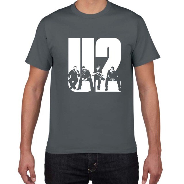 103 2018 new U2 design summer short sleeve Men T Shirt Casual Cotton Tee fashion Shirt Men Slim Fit T-Shirt Men O-Neck Tees tops