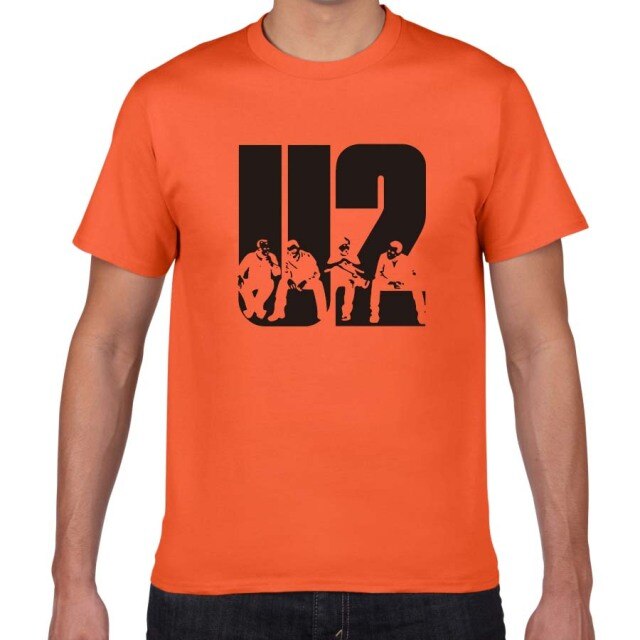 103 2018 new U2 design summer short sleeve Men T Shirt Casual Cotton Tee fashion Shirt Men Slim Fit T-Shirt Men O-Neck Tees tops