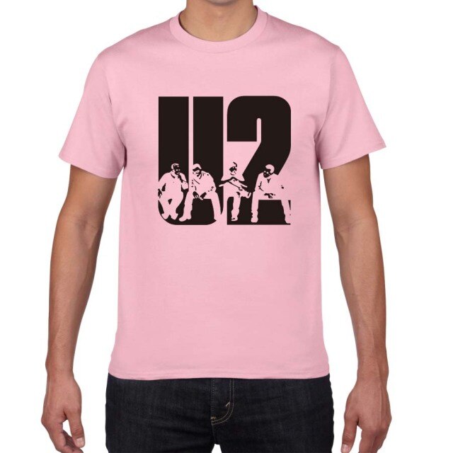103 2018 new U2 design summer short sleeve Men T Shirt Casual Cotton Tee fashion Shirt Men Slim Fit T-Shirt Men O-Neck Tees tops