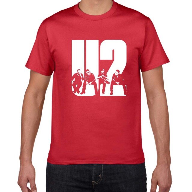 103 2018 new U2 design summer short sleeve Men T Shirt Casual Cotton Tee fashion Shirt Men Slim Fit T-Shirt Men O-Neck Tees tops