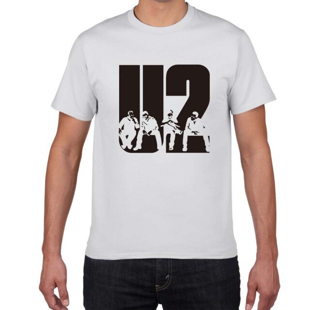 103 2018 new U2 design summer short sleeve Men T Shirt Casual Cotton Tee fashion Shirt Men Slim Fit T-Shirt Men O-Neck Tees tops