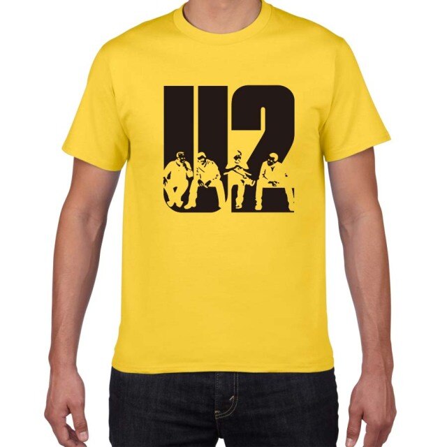 103 2018 new U2 design summer short sleeve Men T Shirt Casual Cotton Tee fashion Shirt Men Slim Fit T-Shirt Men O-Neck Tees tops