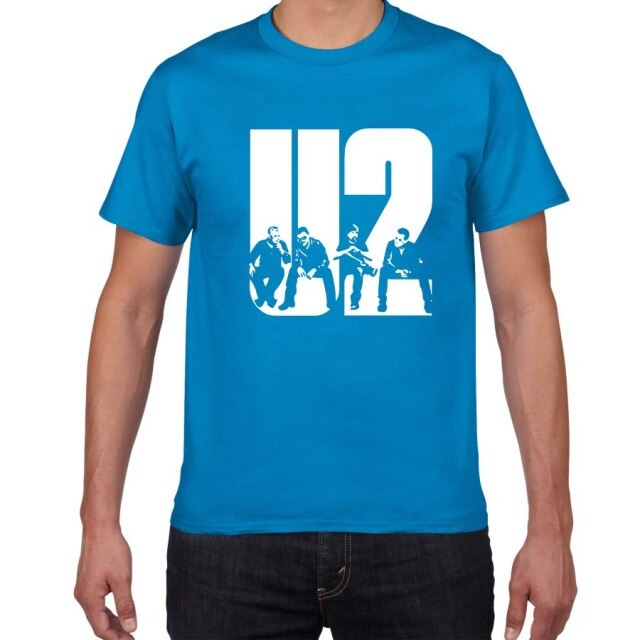 103 2018 new U2 design summer short sleeve Men T Shirt Casual Cotton Tee fashion Shirt Men Slim Fit T-Shirt Men O-Neck Tees tops