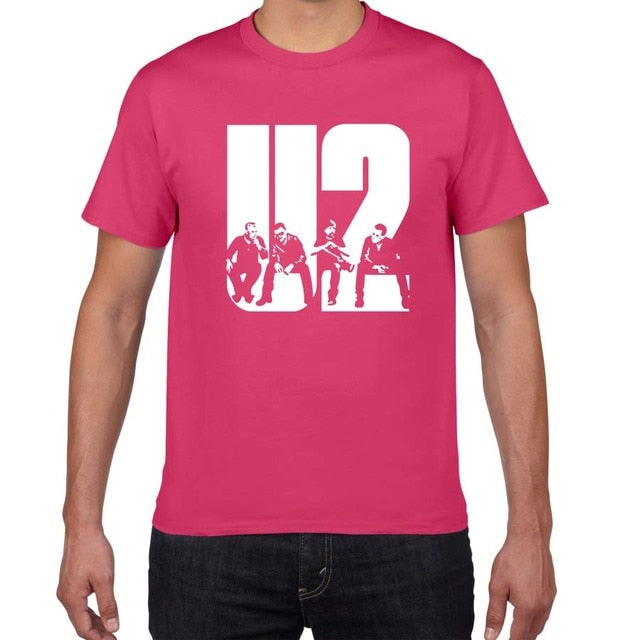 103 2018 new U2 design summer short sleeve Men T Shirt Casual Cotton Tee fashion Shirt Men Slim Fit T-Shirt Men O-Neck Tees tops