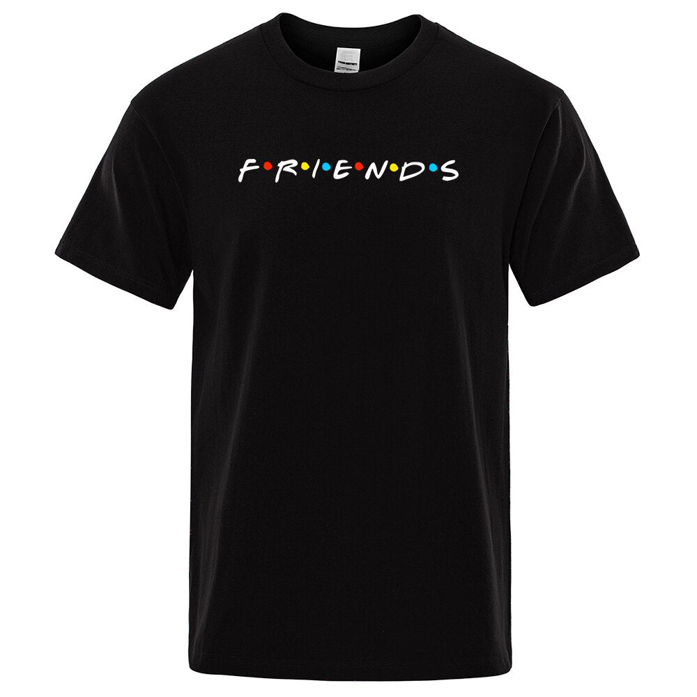 2021 Summer Fashion Men T-Shirts Friends Printed T-Shirt Harajuku Brand T Shirts Casual Loose T Shirts Loose Male Outwear Tops