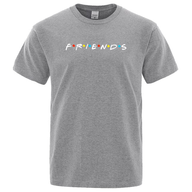 2021 Summer Fashion Men T-Shirts Friends Printed T-Shirt Harajuku Brand T Shirts Casual Loose T Shirts Loose Male Outwear Tops