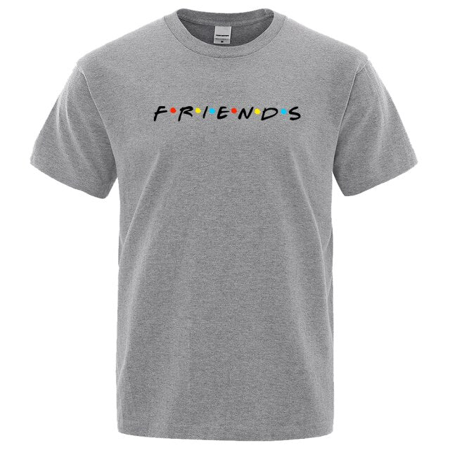2021 Summer Fashion Men T-Shirts Friends Printed T-Shirt Harajuku Brand T Shirts Casual Loose T Shirts Loose Male Outwear Tops