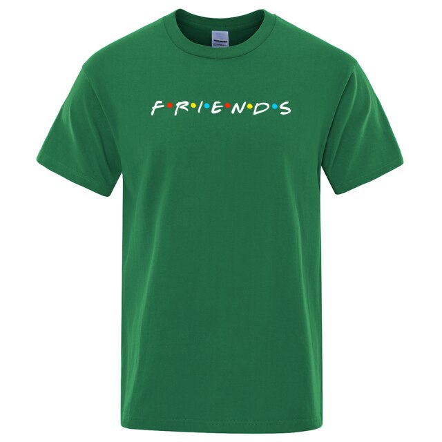 2021 Summer Fashion Men T-Shirts Friends Printed T-Shirt Harajuku Brand T Shirts Casual Loose T Shirts Loose Male Outwear Tops