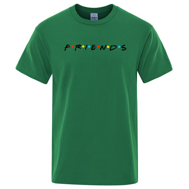 2021 Summer Fashion Men T-Shirts Friends Printed T-Shirt Harajuku Brand T Shirts Casual Loose T Shirts Loose Male Outwear Tops