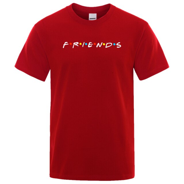 2021 Summer Fashion Men T-Shirts Friends Printed T-Shirt Harajuku Brand T Shirts Casual Loose T Shirts Loose Male Outwear Tops