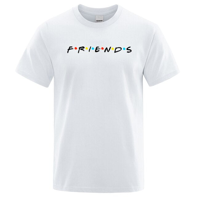 2021 Summer Fashion Men T-Shirts Friends Printed T-Shirt Harajuku Brand T Shirts Casual Loose T Shirts Loose Male Outwear Tops