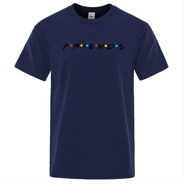 2021 Summer Fashion Men T-Shirts Friends Printed T-Shirt Harajuku Brand T Shirts Casual Loose T Shirts Loose Male Outwear Tops