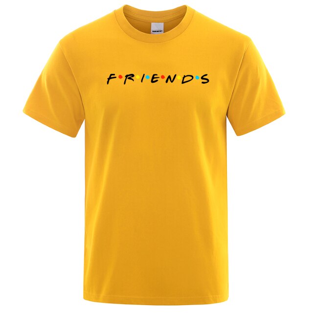 2021 Summer Fashion Men T-Shirts Friends Printed T-Shirt Harajuku Brand T Shirts Casual Loose T Shirts Loose Male Outwear Tops