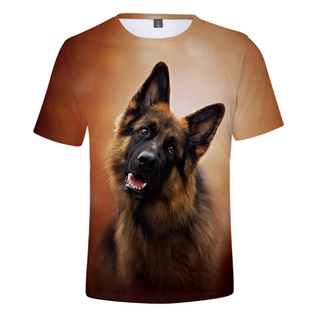 2021 New 3D Dog Printed T Shirt Men/Women Hip Hop Summer Funnyt Cat Streetwear Tshirt Short Sleeve Tops Casual O-Neck Animal