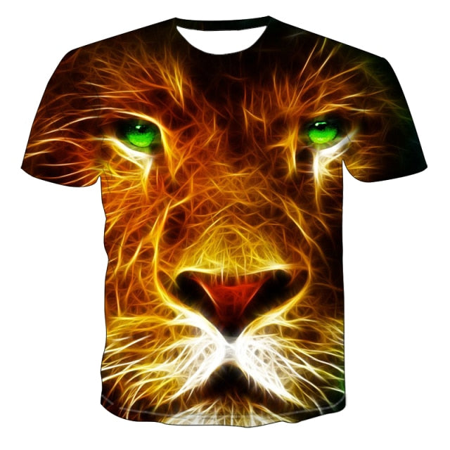 2021 New T-shirts short Sleeve Men Clothes Hip Hop Tops Fashion Casual Tigers T-shirts Summer Fashion 3D Printing dropshipping
