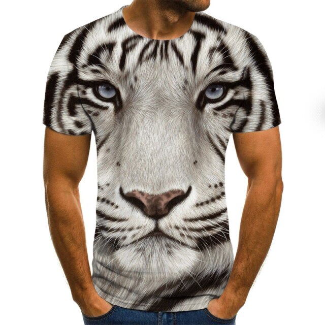 2021 New T-shirts short Sleeve Men Clothes Hip Hop Tops Fashion Casual Tigers T-shirts Summer Fashion 3D Printing dropshipping