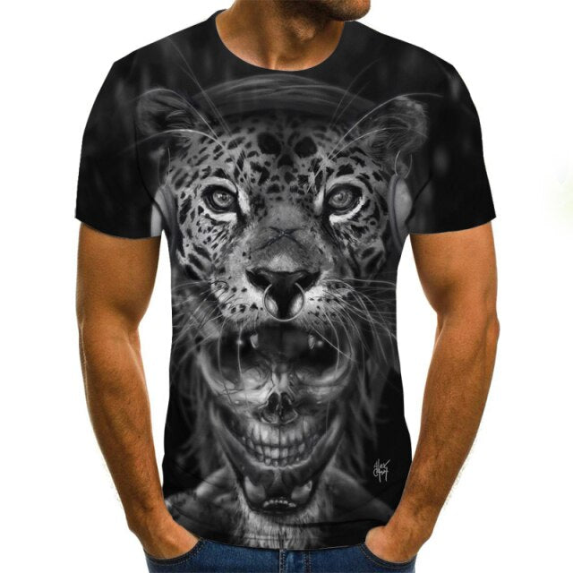 2021 New T-shirts short Sleeve Men Clothes Hip Hop Tops Fashion Casual Tigers T-shirts Summer Fashion 3D Printing dropshipping