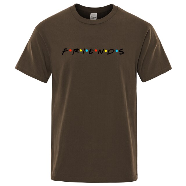 2021 Summer Fashion Men T-Shirts Friends Printed T-Shirt Harajuku Brand T Shirts Casual Loose T Shirts Loose Male Outwear Tops