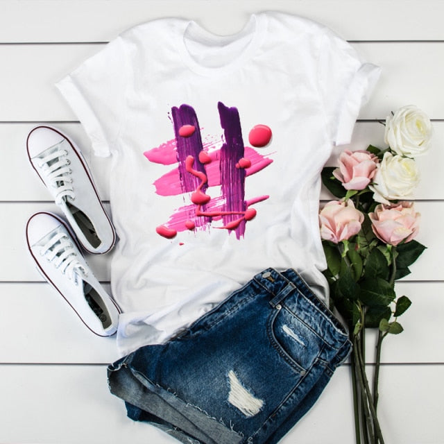 Women 2021 3D Print 90s Fashion Tops Tumblr Tshirts T Clothes Shirt Womens Ladies Graphic Female Tee T-Shirt Clothing