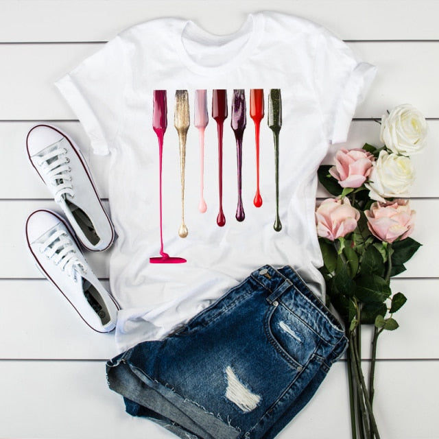 Women 2021 3D Print 90s Fashion Tops Tumblr Tshirts T Clothes Shirt Womens Ladies Graphic Female Tee T-Shirt Clothing
