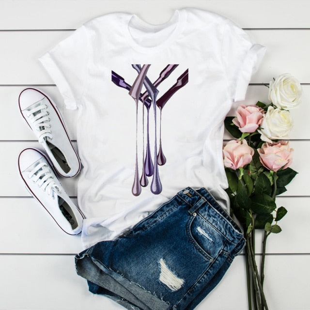 Women 2021 3D Print 90s Fashion Tops Tumblr Tshirts T Clothes Shirt Womens Ladies Graphic Female Tee T-Shirt Clothing