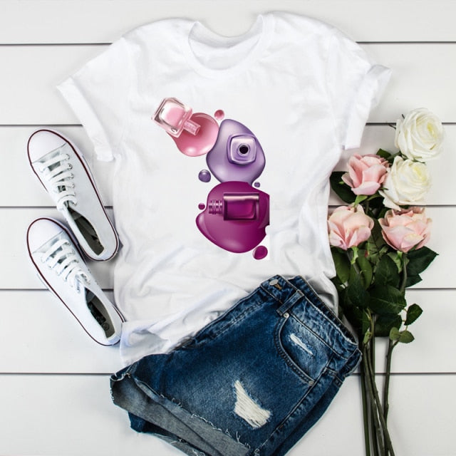 Women 2021 3D Print 90s Fashion Tops Tumblr Tshirts T Clothes Shirt Womens Ladies Graphic Female Tee T-Shirt Clothing