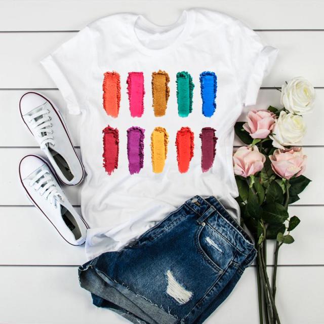 Women 2021 3D Print 90s Fashion Tops Tumblr Tshirts T Clothes Shirt Womens Ladies Graphic Female Tee T-Shirt Clothing