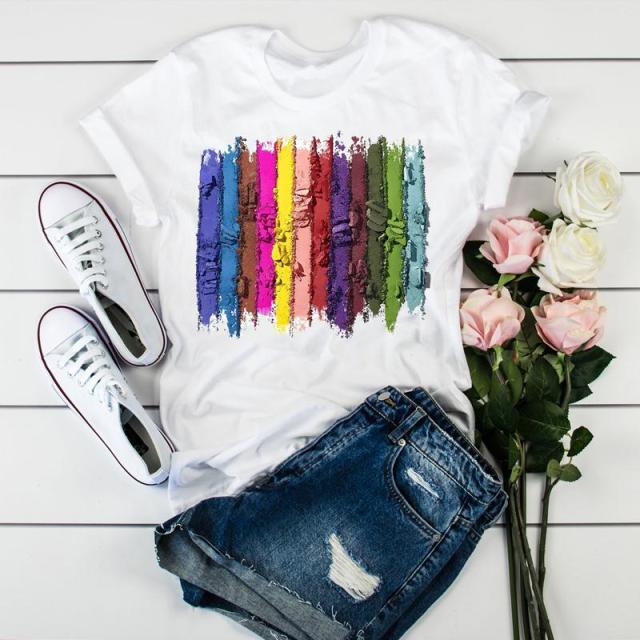 Women 2021 3D Print 90s Fashion Tops Tumblr Tshirts T Clothes Shirt Womens Ladies Graphic Female Tee T-Shirt Clothing