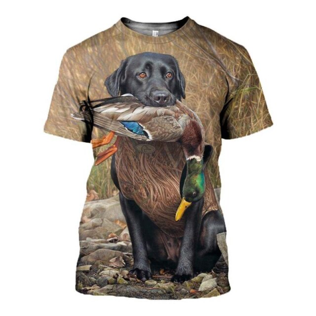 2021 New Fashion Men hoodies 3D Print t shirt New Fashion Animal Hunting Duck Art t shirt tees shorts sleeve Apparel Unisex