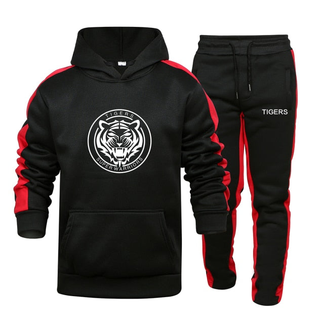 Autumn and Winter Tracksuit Men 2 Pieces Set Sweatshirt + Sweatpants Sportswear Hoodies Casual Mens Clothing Hoodies Suit