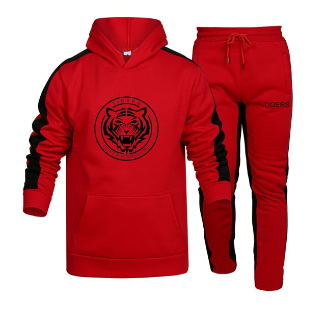 Autumn and Winter Tracksuit Men 2 Pieces Set Sweatshirt + Sweatpants Sportswear Hoodies Casual Mens Clothing Hoodies Suit