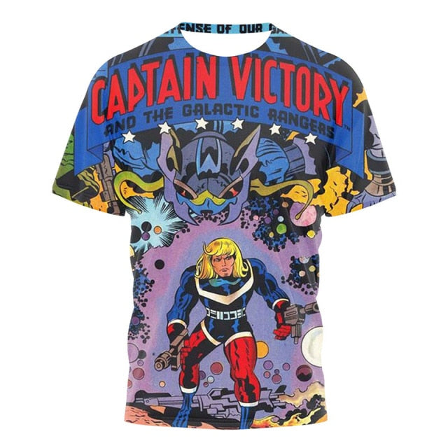 2021 Fashion New Marvel T Shirt Summer Men Short Sleeve Cartoon The Avengers Ironman Superhero 3D T-shirts Retro Mens Loose Tops