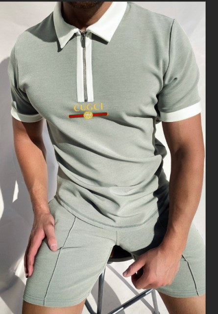 2021 Hot-sale Men's Polo Shirt Zipper Printing Design Loose Short Sleeve Summer Cool Shirt Streetwear Fashion Polo Shirt Men Top