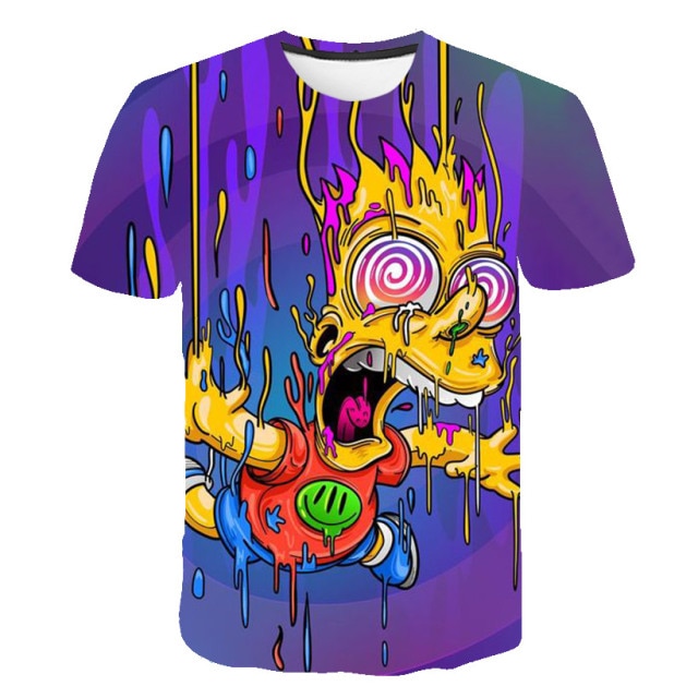2021 New Men's 3D T-Shirt Teenager Children Cartoon Top 3DT Shirt Harajuku Men's and Women's Casual Shirt