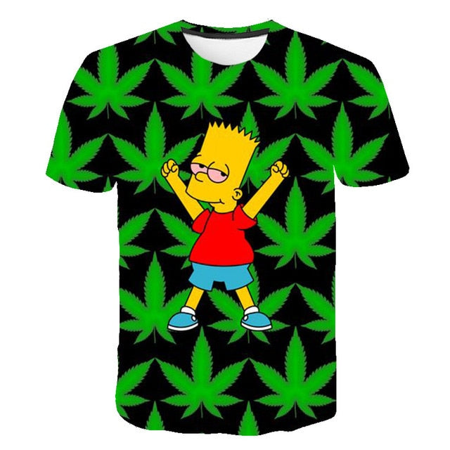 2021 New Men's 3D T-Shirt Teenager Children Cartoon Top 3DT Shirt Harajuku Men's and Women's Casual Shirt