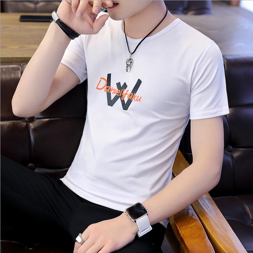 2019 New Cotton Slim men T Shirt Casual Fashion T-shirt Quality Famous Brand Design new Arrival Men Summer T-shirt