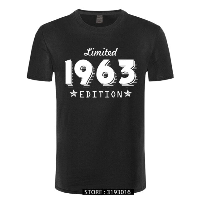 1963 Limited Edition Gold Design Men's Black T-SHIRT Cool Casual pride t shirt men Unisex New Fashion tshirt Loose Size