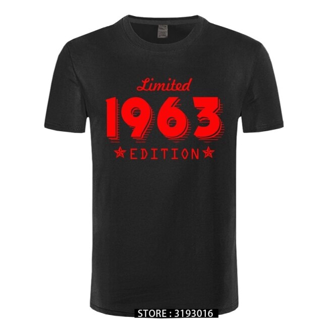 1963 Limited Edition Gold Design Men's Black T-SHIRT Cool Casual pride t shirt men Unisex New Fashion tshirt Loose Size