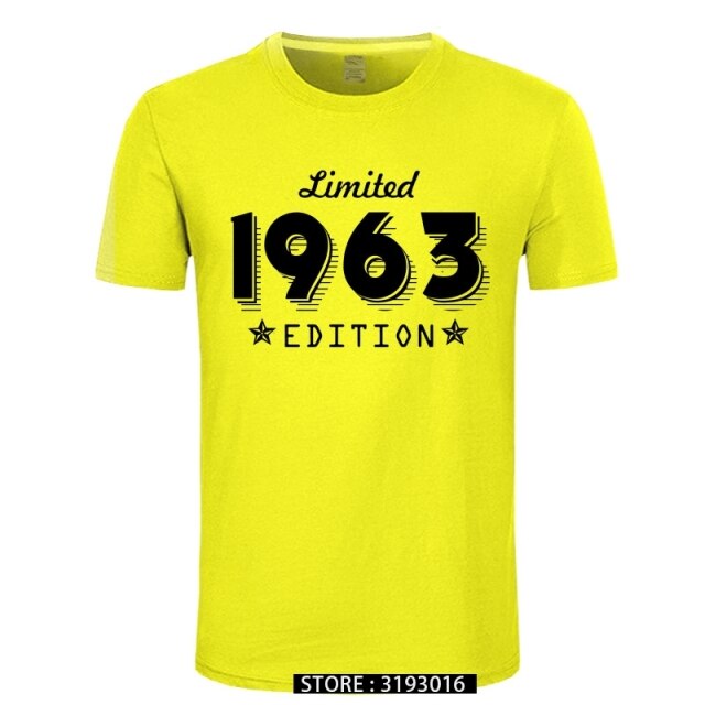 1963 Limited Edition Gold Design Men's Black T-SHIRT Cool Casual pride t shirt men Unisex New Fashion tshirt Loose Size