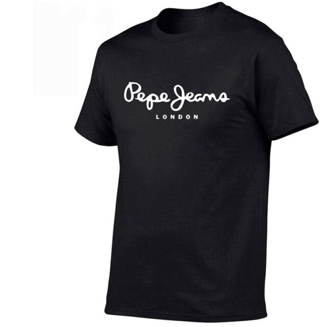 2021 Newest Pepe-Jeans-London Logo T-Shirt Summer Men's /Women's Short Sleeve Popular Tees Shirt Tops Unisex