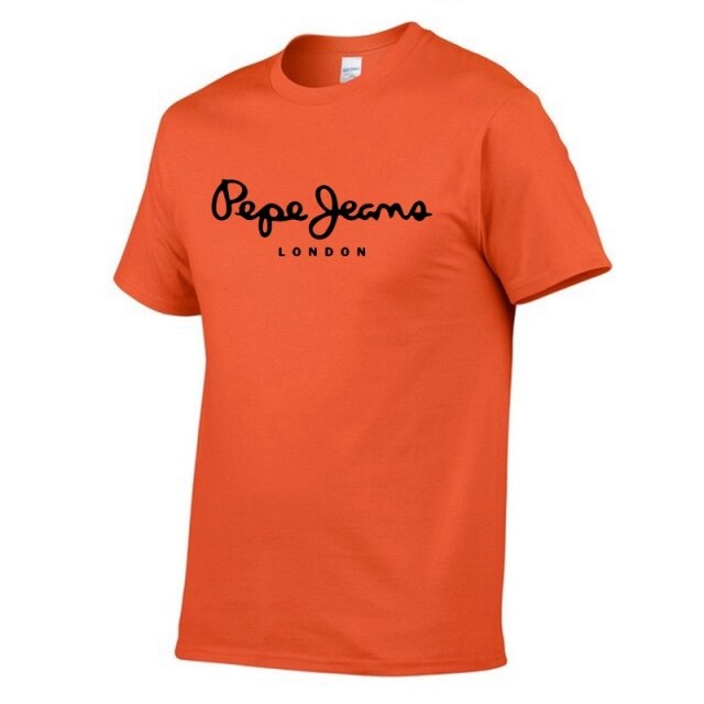 2021 Newest Pepe-Jeans-London Logo T-Shirt Summer Men's /Women's Short Sleeve Popular Tees Shirt Tops Unisex