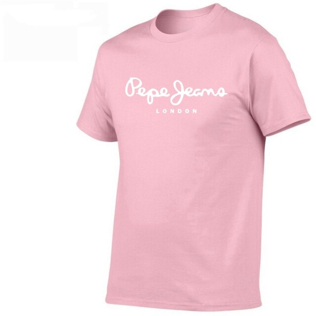 2021 Newest Pepe-Jeans-London Logo T-Shirt Summer Men's /Women's Short Sleeve Popular Tees Shirt Tops Unisex