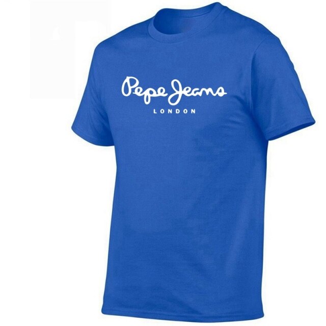 2021 Newest Pepe-Jeans-London Logo T-Shirt Summer Men's /Women's Short Sleeve Popular Tees Shirt Tops Unisex